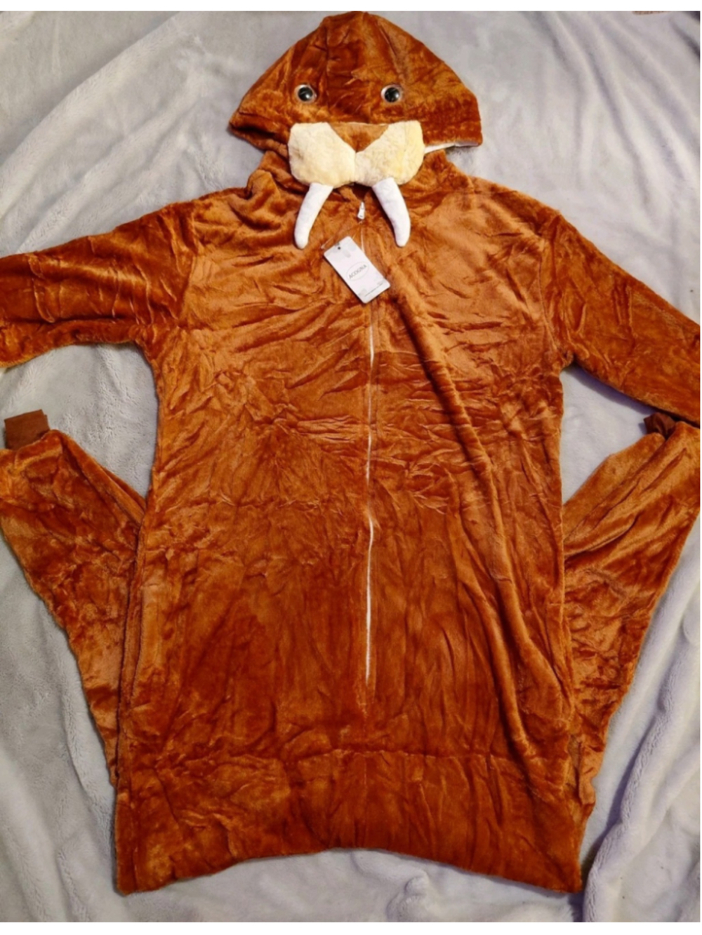 Animal Walrus Pajamas Unisex Adult Cosplay Costumes Jumpsuit Size XL NWT